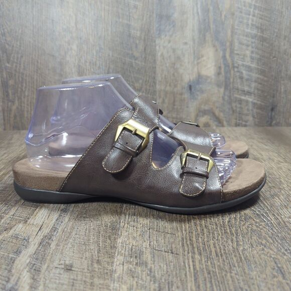 Natural Soul by Naturalizer Sandals Womens Size 8.5 M Brown Causal Comfort - Picture 2 of 15